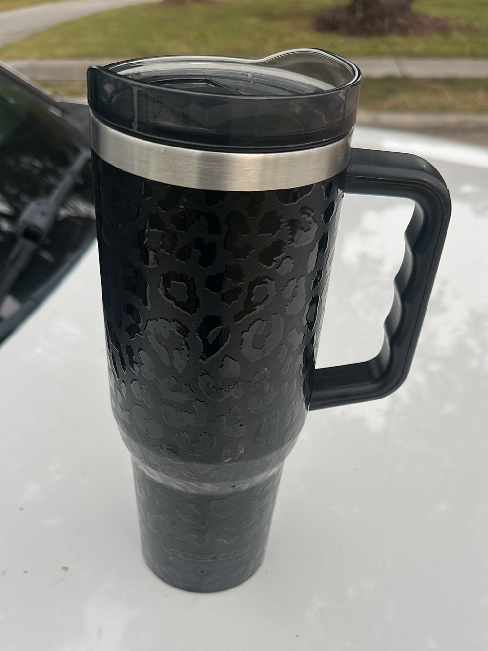 Yukon Outfitters 40oz Fit Forty Black Leopard Insulated Tumbler